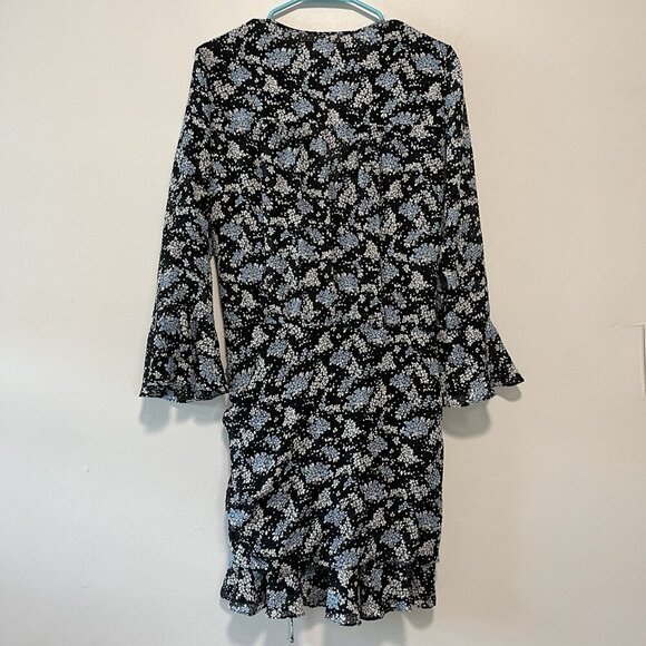 Veronica Beard Sean Black Foral Jacquard Silk Mini Dress Size 8 - Picture 7 of 9